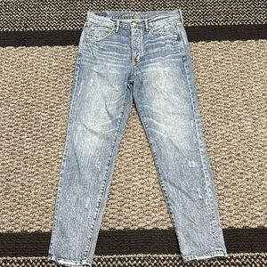 American Eagle Jeans Women’s 6S Hi-Rise Girlfriend Distressed Y2K Denim Med Wash